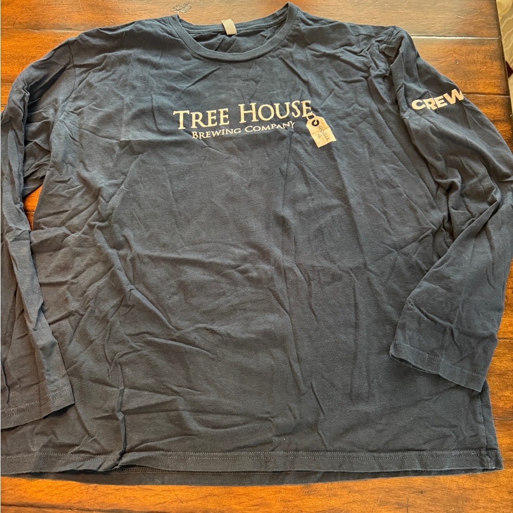 Treehouse Brewing Navy Blue Men's Long Sleeved Shirt- Size XXL - Picture 2 of 10